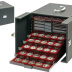 Valise box numismatiques NERA MB10 en simili cuir vendue vide pour 10 médailliers MB