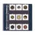 Feuilles numismatiques HB HARTBERGER A4 de 9 cases carrées pour monnaies sous étuis carton - à l’unité