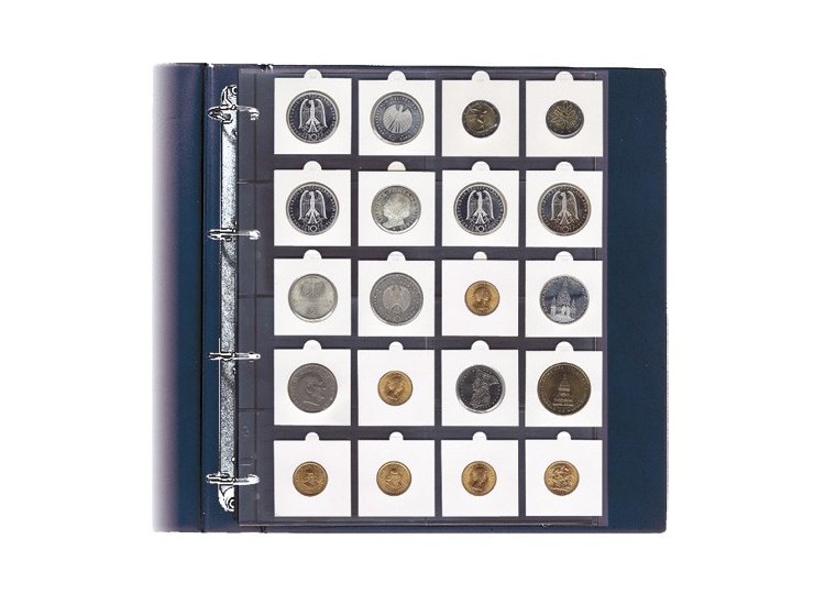 Album Papier Pu Médaillons Poches Album Ouvertures commémoratives Collection  de pièces de monnaie En cuir Timbre Rangement Mini Livre de billets de  banque