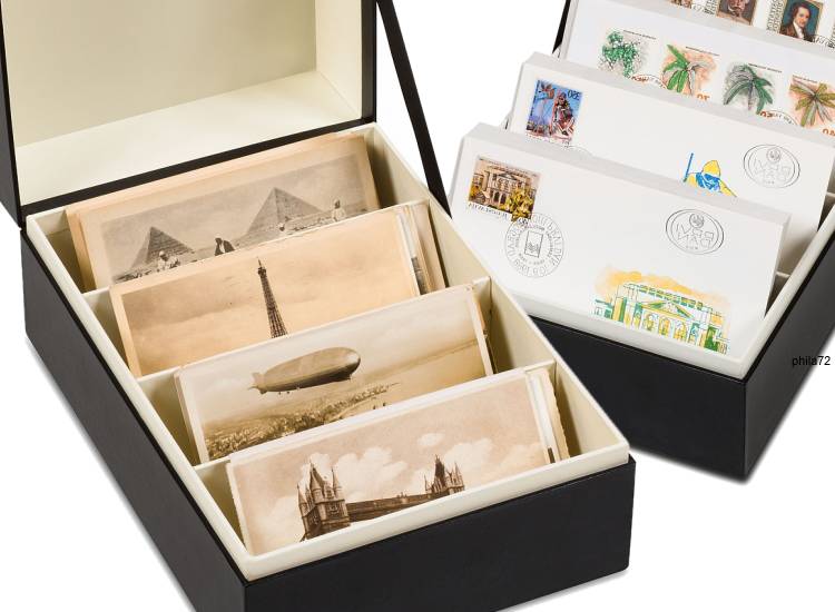 Boîte de rangement LOGIK A5 pour séries BU, Cartes postales, Billets ou  autres d'un format maxi de 220 x 168 mm