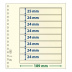 Feuilles neutres LINDNER-T MIX8 1 bande de 25 x 189 mm et 7 bandes de 24 x 189 mm - paquet de 10 feuilles