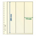 Feuilles neutres LINDNER-T VERT 3 bandes de 280 x 75 mm - paquet de 10 feuilles