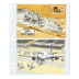 Feuilles NUMIS fond transparent 2 bandes de 107 x 165 mm pour 2 cartes postales modernes