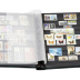 Classeur COMFORT DE LUXE façon croco 64 pages noires pour timbres avec bandes cristal