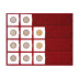 Plateau numismatique NERA de 20 cases carrées pour monnaies sous capsules Quadrum 