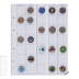 Feuilles numismatiques OPTIMA de 35 cases pour monnaies jusqu’à 27 mm