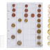 Feuilles numismatiques OPTIMA de 40 cases pour 5 jeux complets de pièces de 1 cent à 2 euro