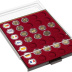 Lot de 3 médailliers numismatique MB tiroir de 35 cases pour 105 monnaies de 2 euros sous capsules