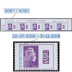 Haut de feuille numéroté Marianne l'Engagée - 5 timbres Monde gommés surchargés 