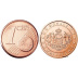 Pièce officielle de 1 cent euro Monaco 2001 UNC - Armoirie