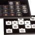 Coffret numismatique VOLTERRA Trio de luxe Black pour 60 monnaies sous capsules Quadrum