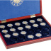 Coffret numismatique VOLTERRA Uno de luxe façon acajou pour 23 pièces de 2 euros 30 ans du drapeau UE 2015 sous capsules