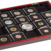 Coffret numismatique VOLTERRA Uno de luxe façon acajou pour 20 monnaies sous capsules Quadrum