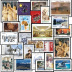 Lot des 24 timbres commémoratifs tirage autoadhésif 2010 provenant des feuilles réservées aux entreprises