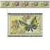Vignette expérimentale bande de 5 timbres Papilio Supremus dentelés dégradé de couleur 