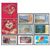 Lot des 9 timbres commémoratifs tirage autoadhésif 2013 provenant des feuilles réservées aux entreprises