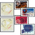 Lot des 6 timbres commémoratifs tirage autoadhésif 2014 provenant des feuilles réservées aux entreprises