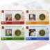 Lot 4 StampCoincards Vatican 2018 CC série n°18 a n°21 pièces 50 cents Armoiries du pape François et timbres