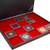 Coffret numismatique NERA M en simili cuir pour 20 monnaies sous capsules Quadrum