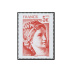 Timbre grand format 40 ans du type Sabine de 1977 - 5 € rouge provenant du feuillet