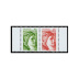 Paire horizontale 40 ans du type Sabine 1977 - 0,73 € vert et 0,85 € rouge provenant du carnet