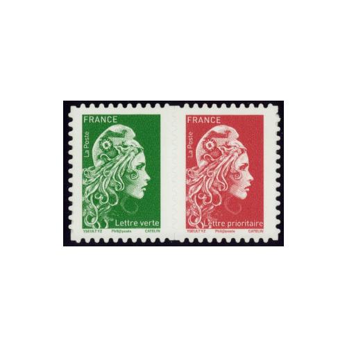 Carnet 12 timbres Marianne l'engagée - Lettre Verte - Couverture