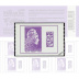 Marianne l'Engagée tirage autoadhésif - TVP 20g - international violet provenant de carnet