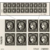 Bas de feuille de 20 timbres Cérès à 0.20 € non dentelés avec coin daté et n° provenant de la feuille de 150 timbres