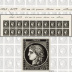 Haut de feuille de 20 timbres 170 ans du type Cérès à 0.20 € non dentelés avec titre