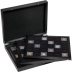 Coffret numismatique VOLTERRA Trio de luxe Black pour 60 monnaies sous capsules Quadrum Mini