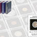 Feuilles numismatiques ENCAP de 20 cases carrées pour monnaies sous capsules Quadrum de 50mm