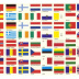 Jeux d’étiquettes euro autocollantes pour feuilles PREMIUM (drapeaux)