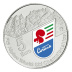 Commémorative 5 euros argent Italie 2021 FDC en Coincard - Championnat Mondial de Ski Alpin