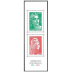 Paire timbres Marianne 70 ans mention Premier Jour 2021 - grand format 2.16€ et 2.56€ multicolore provenant du carnet