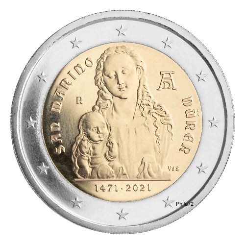 Pièces commémoratives de 2 euros – 2021