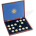 Coffret numismatique VOLTERRA Uno de luxe façon acajou pour 23 pièces de 2 euros Erasmus 2022 sous capsules