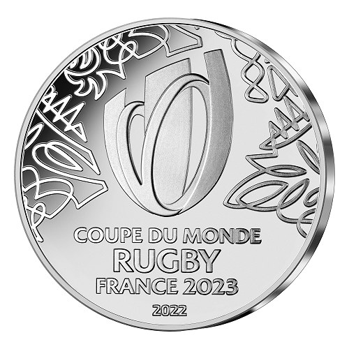 Francia Blister Moneda 1/4 Euro 2023 Laton Copa Rugby Unc