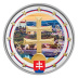 2 euros Slovaquie 2009 UNC en couleur type B - Double Croix des Armoiries