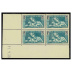 Lutte contre la syphilis - 90c + 30c bleu-vert bloc de 4 timbres en coin de feuille datée 1939