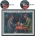 Variété Les Joueurs de cartes de Paul Cézanne - 0.85f polychrome avec Bandeau blanc au front