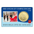 Lot de 4 StampCoincards Vatican 2022 CC série n°40 à n°43 pièces 50 cents Armoiries du pape François et timbres