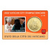 Lot de 4 StampCoincards Vatican 2022 CC série n°40 à n°43 pièces 50 cents Armoiries du pape François et timbres 2