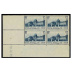 Château de Versailles - 1f75 + 75c bleu bloc de 4 timbres en coin de feuille datée 1938