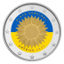 Commémorative 2 euros Lettonie 2023 UNC en couleur type E - Un tournesol pour l'Ukraine