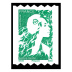 Timbre roulette Marianne de l'avenir 2023 tirage autoadhésif - TVP lettre verte 20g provenant de roulettes de 300 timbres