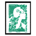 Timbre Marianne de l'avenir 2023 tirage autoadhésif - TVP lettre verte 20g provenant de carnet de 12 timbres 2
