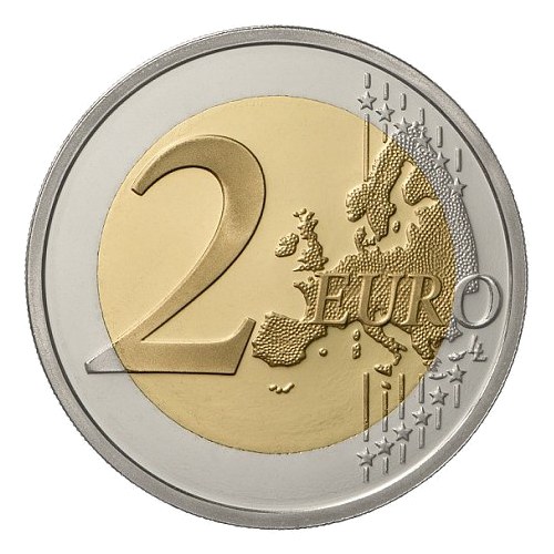 Pièce 2€ commémorant le prix de l'essence 