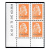 Lot Coin Daté Série Marianne l'engagée surchargée 2024 - 4 timbres provenant de feuilles gommés 2