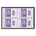 Lot Bloc de 4 Série Marianne l'engagée surchargée 2024 - 4 timbres provenant de feuilles gommés 3