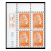 Lot Coin Numérotée Série Marianne l'engagée surchargée 2024 - 4 timbres provenant de feuilles gommés 2